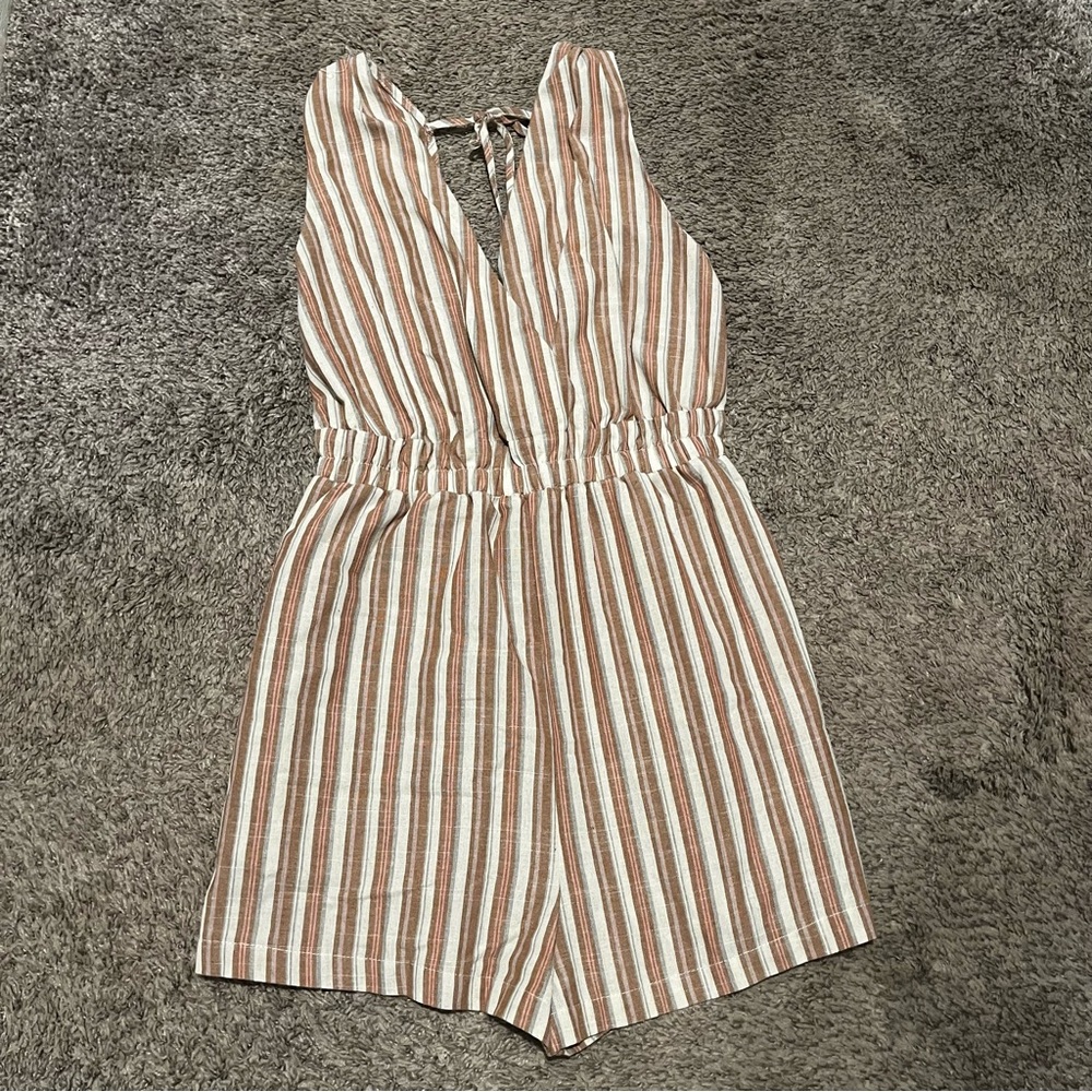 Striped Sleeveless Romper